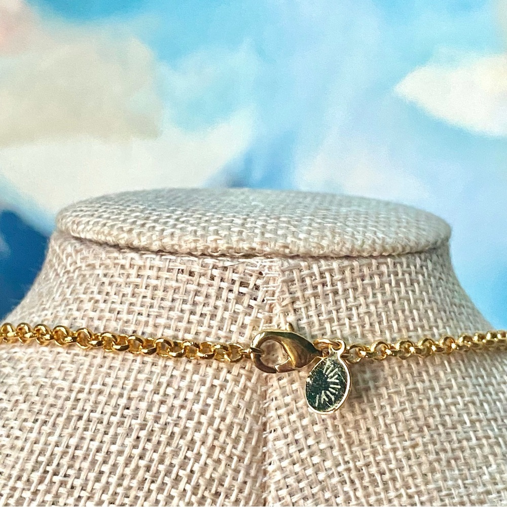 LilyLilyL Charming Gold-Tone & Pearl Statement Necklace w/Bow & Crystal Charms - Picture 8 of 10